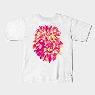 Bright Pinks Geometric Lion Kids T-Shirt